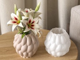 Molde silicona mini florero nordico 3D 